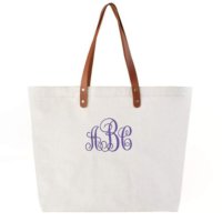 Monogrammed Canvas Tote Bags