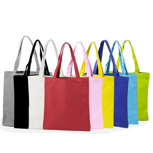 Multi Color Size Blank Promotional Canvas Tote Bags